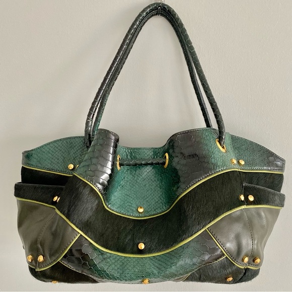 Cole Haan Handbags - Cole Haan Gold Fish Patchwork Handbag